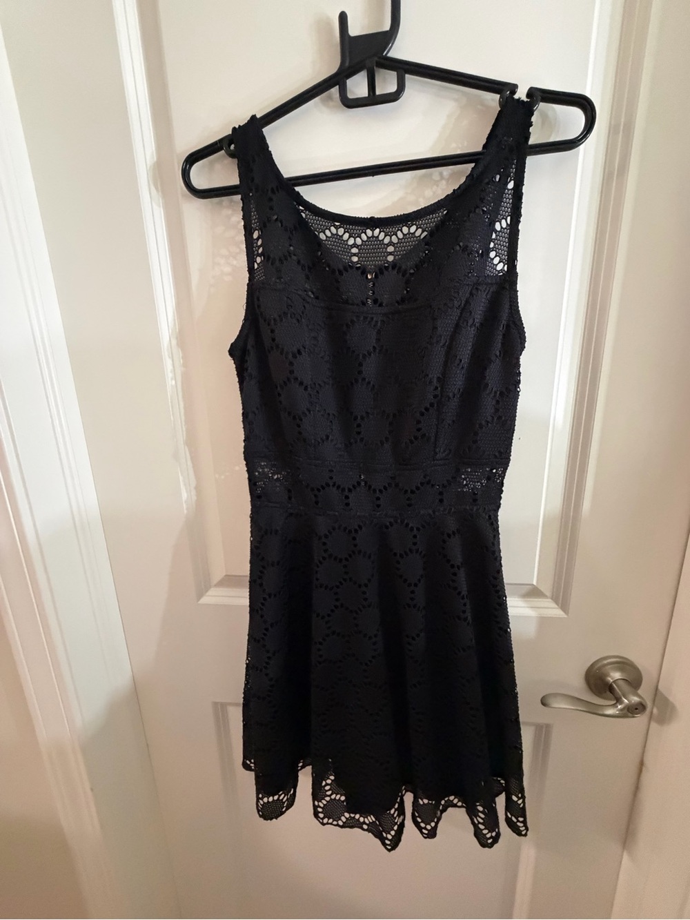 Trixxi Black Lace Fit-and-Flare Mini Dress